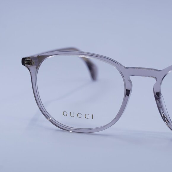 Gucci GG0551O 019 Eyeglasses Transparent Grey 55mm Square Frame - Picture 5 of 12